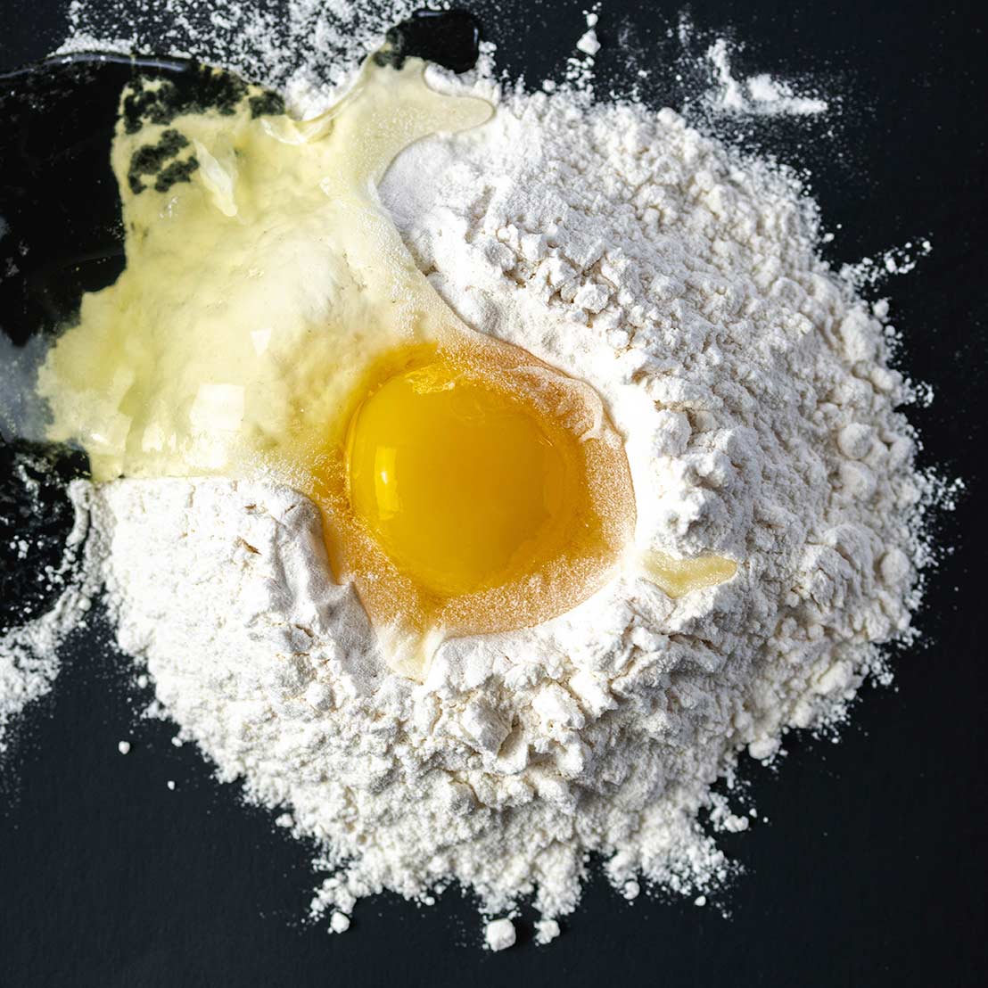 Cracked Egg in Flour Cracked Egg in Flour